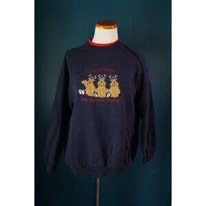 Vintage Grandma With The Dearest Grandkids Sweatshirt Crewneck Embroidered Deer